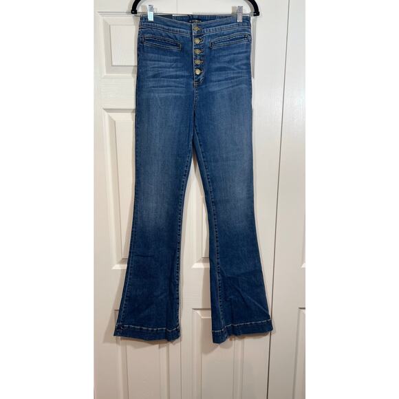 Ramy Brook Sz 29" Button Fly “Beatrix” Flare Medium Wash Blue Jeans NEW!! - Picture 3 of 10